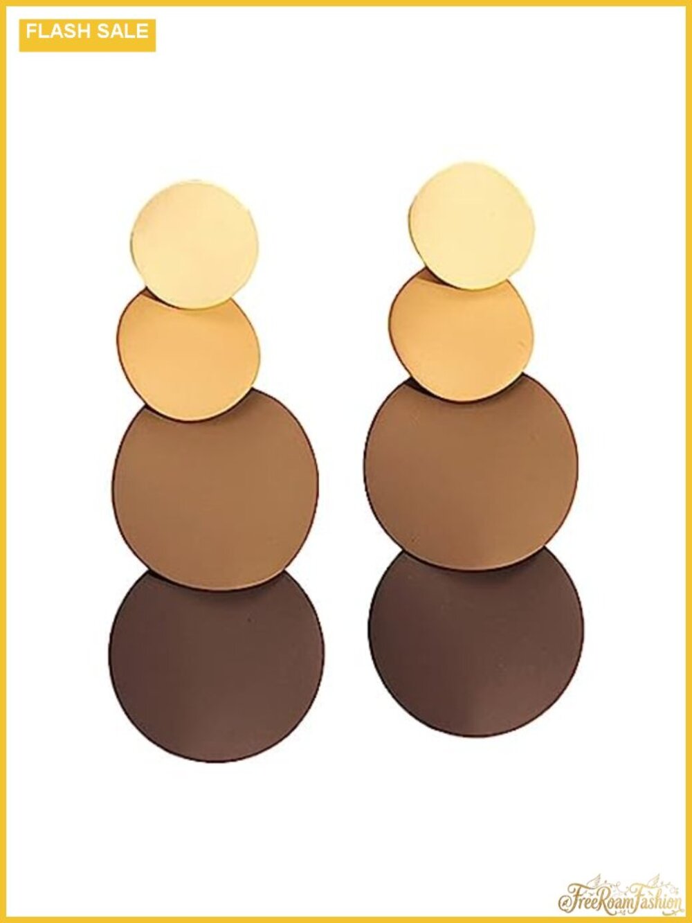 Vintage Round Disc Drop Dangle Earrings Boho Geometric Statement Women Jewelry